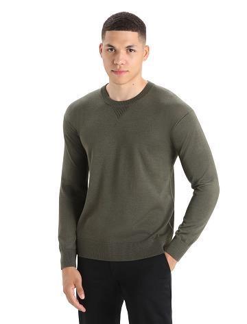 Icebreaker Cool-Lite™ Merino Nova Sweatshirt Tröjor Herr Olivgröna | SE 1730WNBY